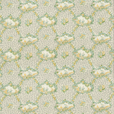 BRUNSCHWIG & FILS BR-79227.113.0 CHINESE LEOPARD TOILE MIST Fabric - Eade's Wallpaper