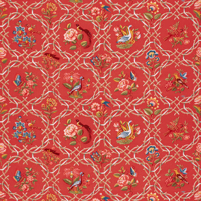 BRUNSCHWIG & FILS BR-79417.170.0 SERENATA COTTON AND LINEN PRINT C ARDINAL Fabric - Eade's Wallpaper