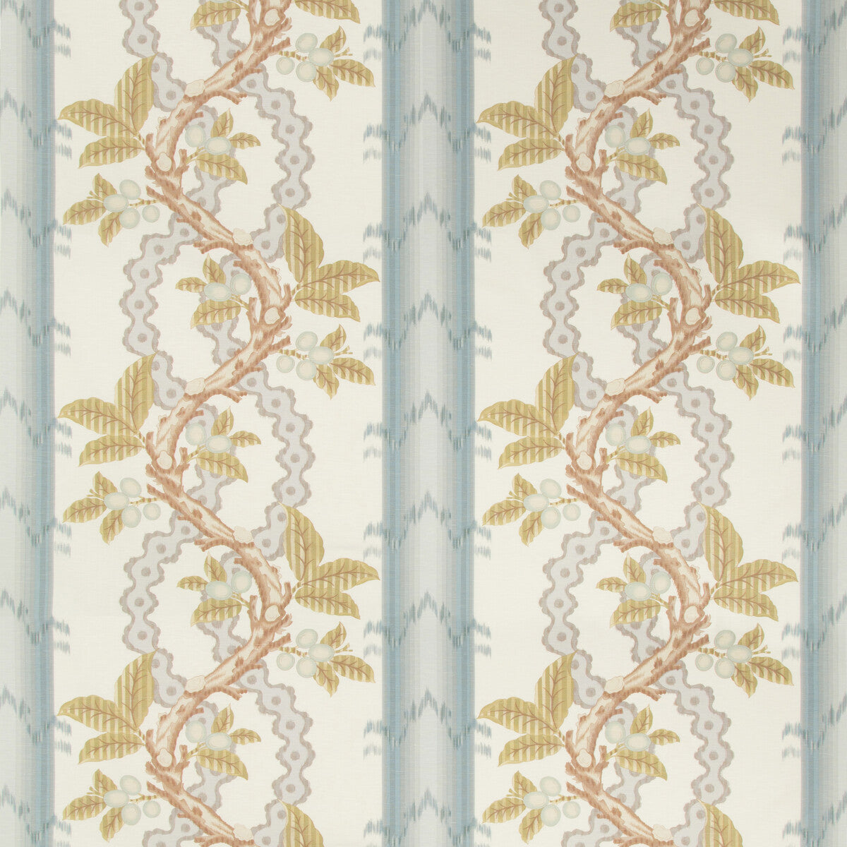 BRUNSCHWIG & FILS BR-79510.511.0 JOSSELIN COTTON AND LINEN PRINT SLATE/GREY Fabric - Eade's Wallpaper