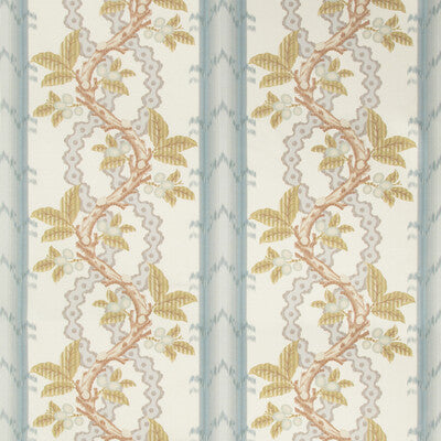 BRUNSCHWIG & FILS BR-79510.511.0 JOSSELIN COTTON AND LINEN PRINT SLATE/GREY Fabric - Eade's Wallpaper