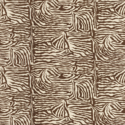BRUNSCHWIG & FILS BR-79770.874.0 ASHANTI LINEN AND COTTON PRINT BROWN Fabric - Eade's Wallpaper