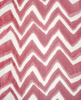 BRUNSCHWIG & FILS BR-79785.140.0 CHEVRON BAR SILK WARP PRINT BERRY Fabric - Eade's Wallpaper