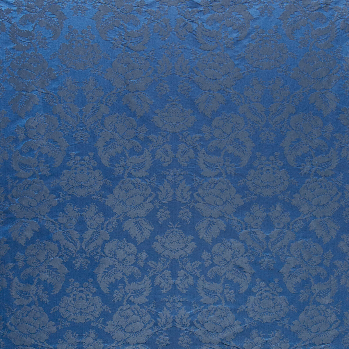 BRUNSCHWIG & FILS BR-81035.55.0 MOULINS DAMASK OCEAN Fabric - Eade's Wallpaper