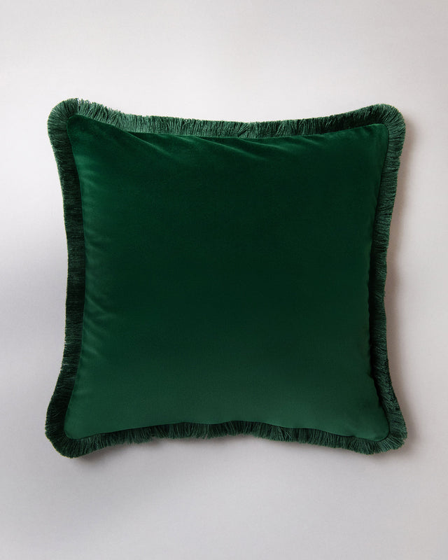 MindtheGap BRITISH RACING GREEN Velvet Cushion - Contemporary Wallpaper Collection 2025