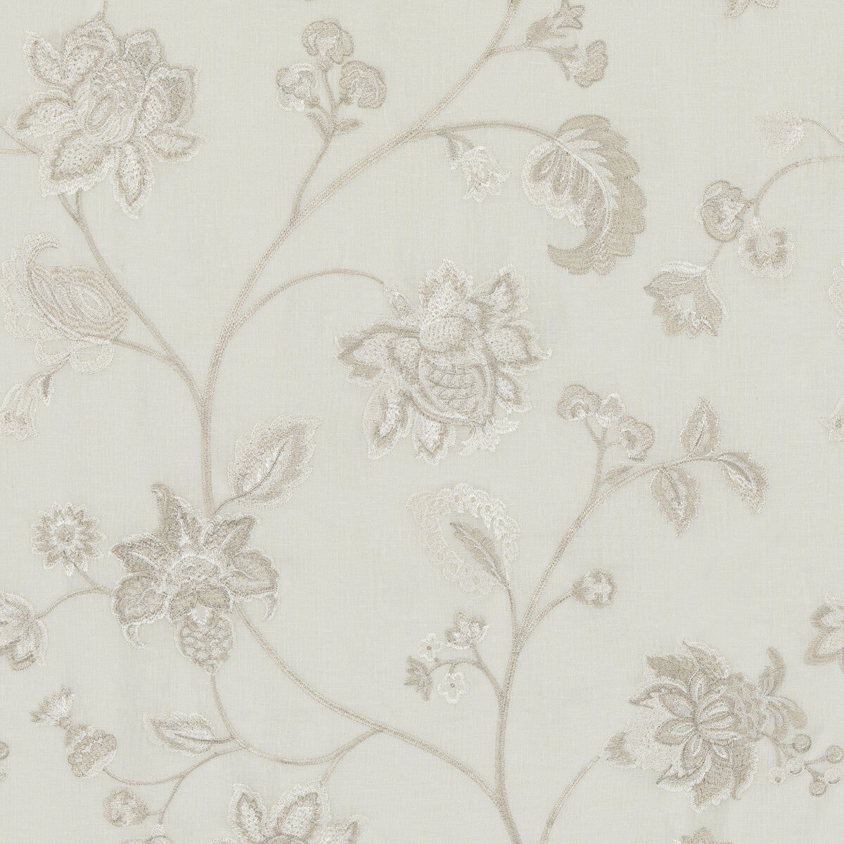 G P & J BAKER BV10953.104.0 ISABELLA SHEER IVORY Fabric - Eade's Wallpaper