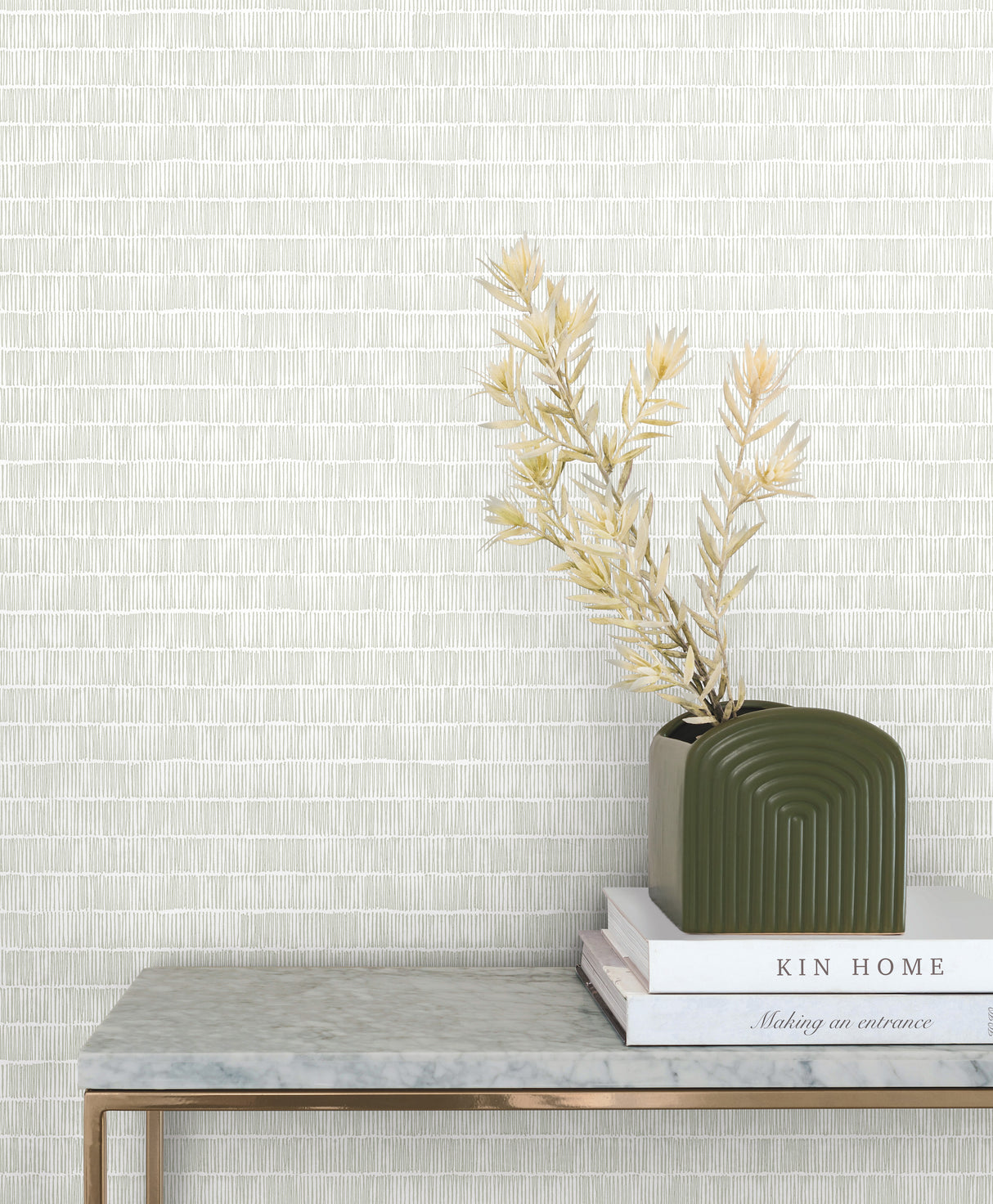 York BW3811 Horizontal Hash Marks Grey Wallpaper