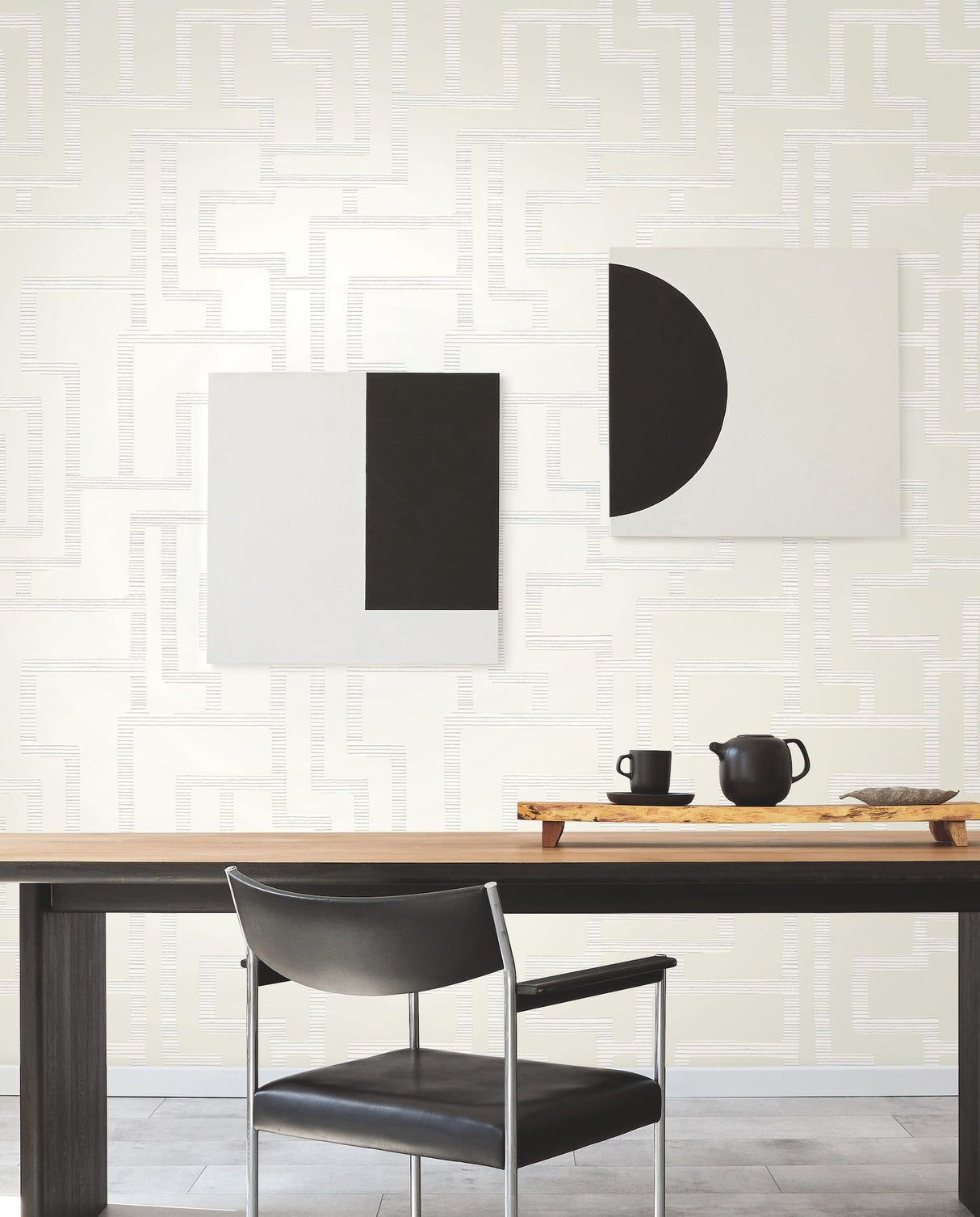 York BW3832 Graphic Polyomino Pearl Wallpaper