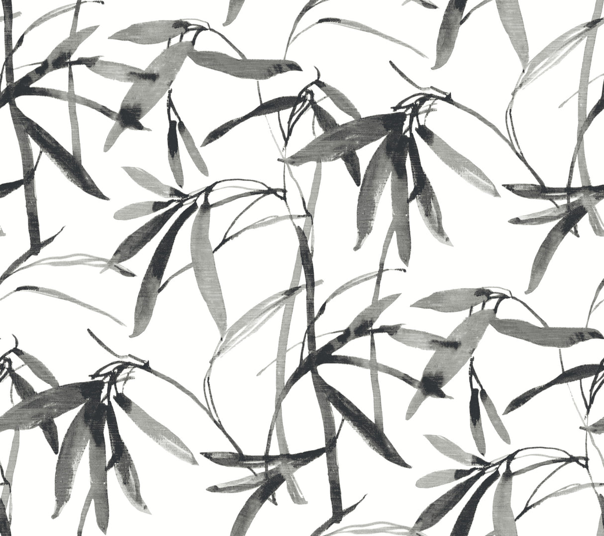 York BW3843 Bamboo Ink Black & White Wallpaper
