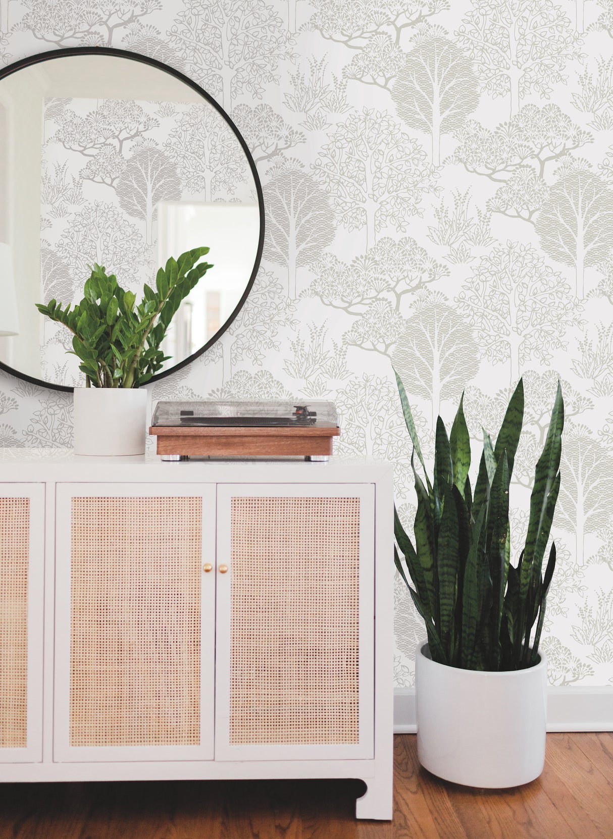 York BW3851 Kimono Trees Metallic Wallpaper