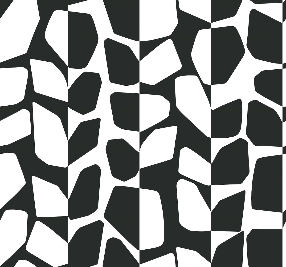 York BW3893 Primitive Vines Black & White Wallpaper
