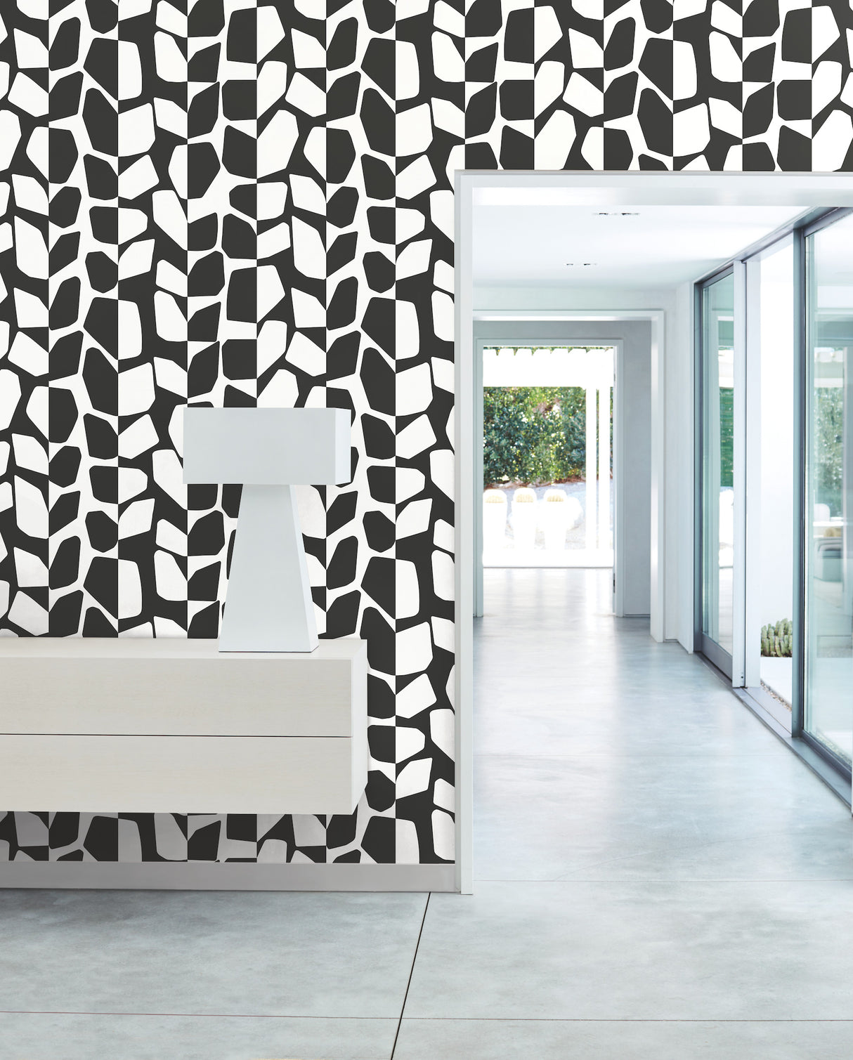 York BW3893 Primitive Vines Black & White Wallpaper