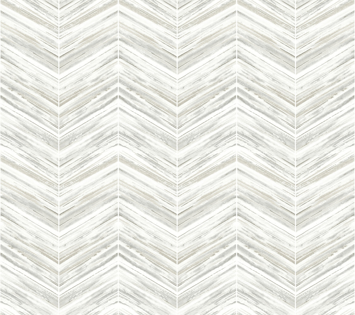 York BW3913 Petite Watercolor Chevron White & Grey Wallpaper
