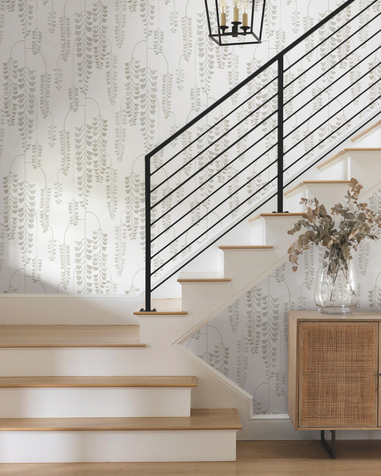 York BW3942 Deco Wisteria White & Cream Wallpaper