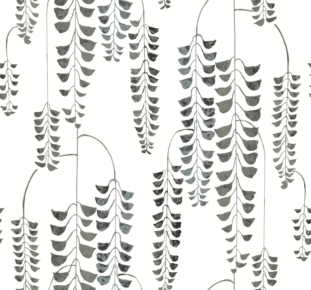 York BW3943 Deco Wisteria Black Metallic Wallpaper