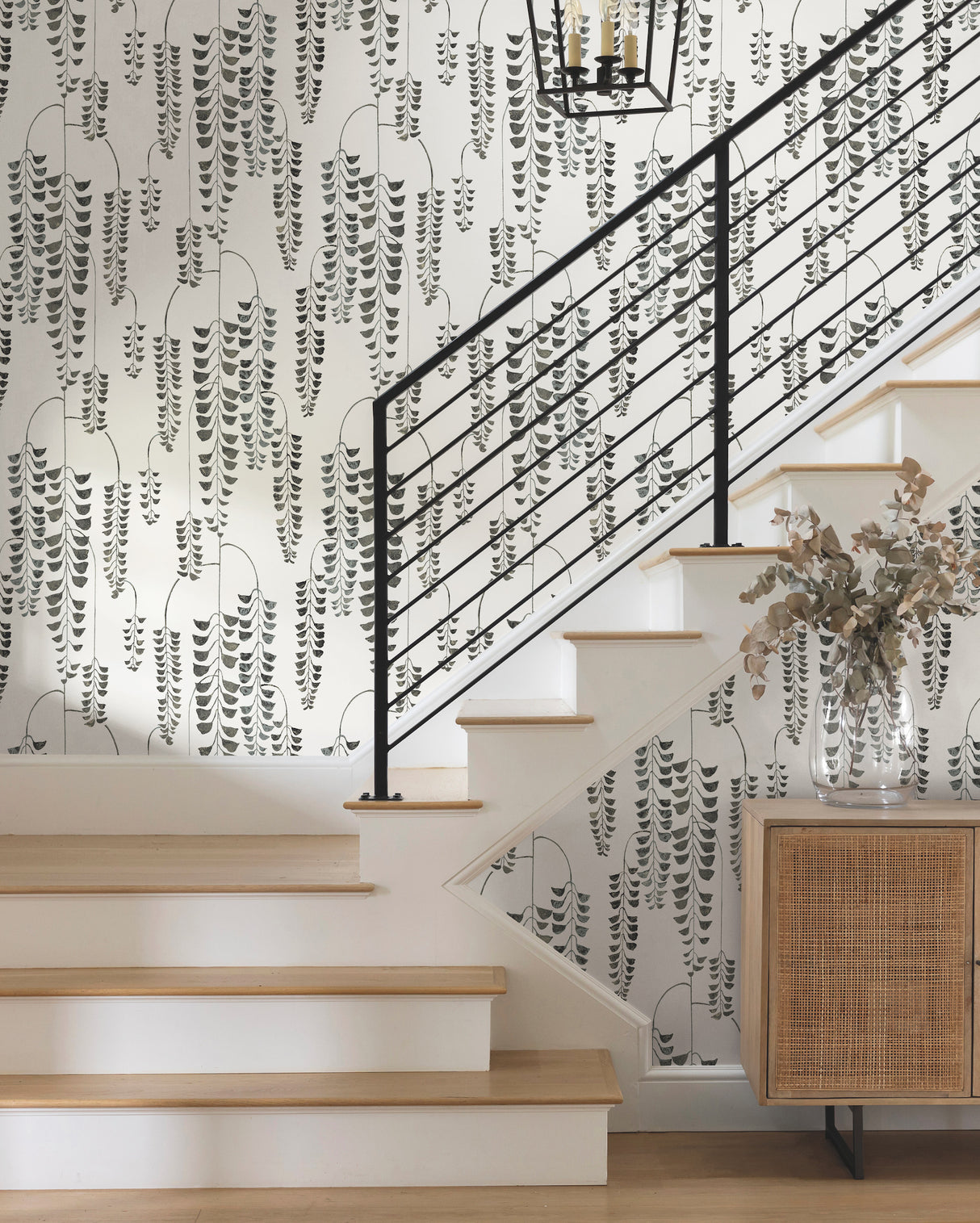 York BW3943 Deco Wisteria Black Metallic Wallpaper