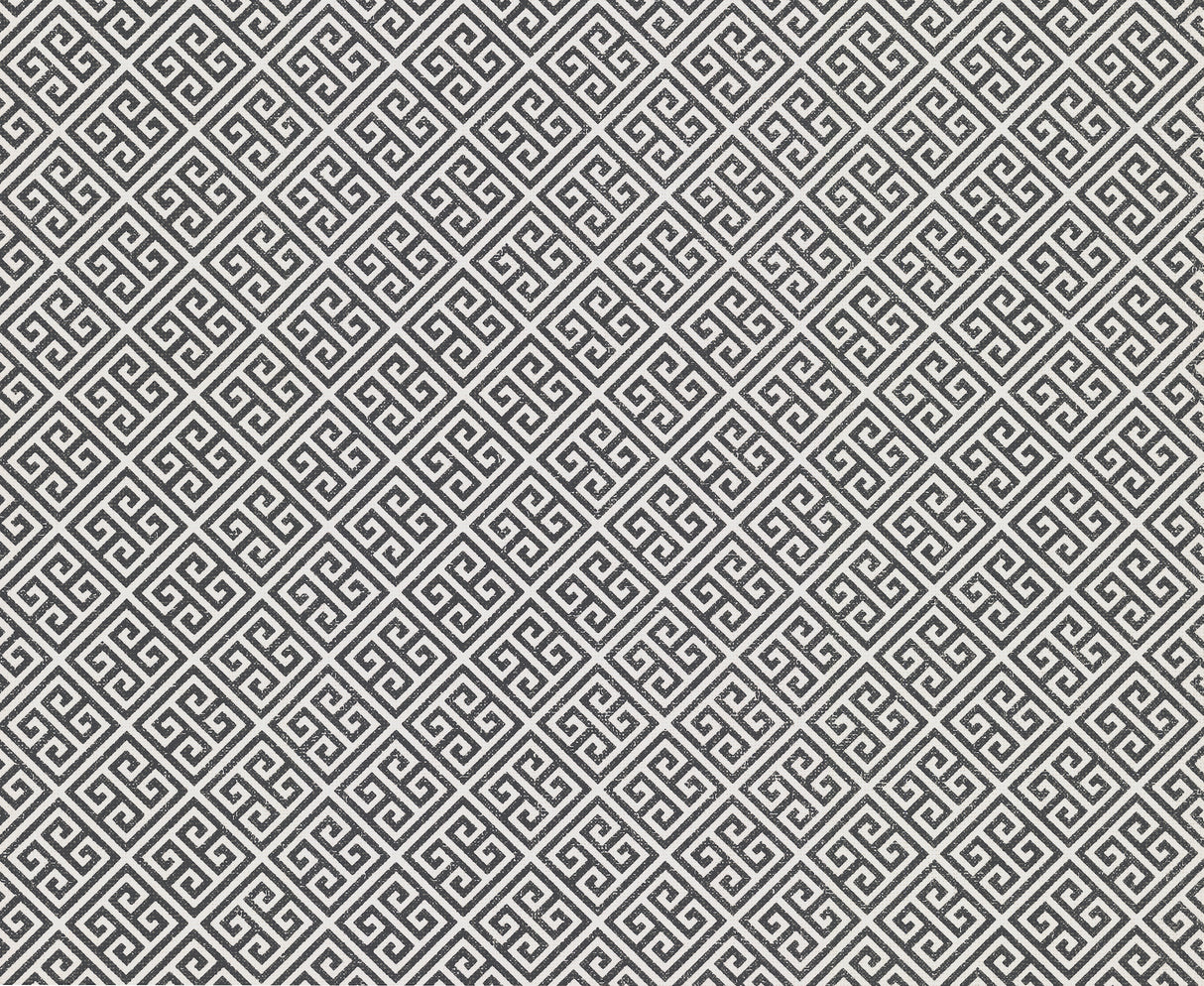 York BW3992 Grecian Geometric Black Wallpaper