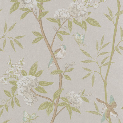 G P & J BAKER BW45066.4.0 PEONY & BLOSSOM IVORY/WILLOW Wallpaper - Eade's Wallpaper