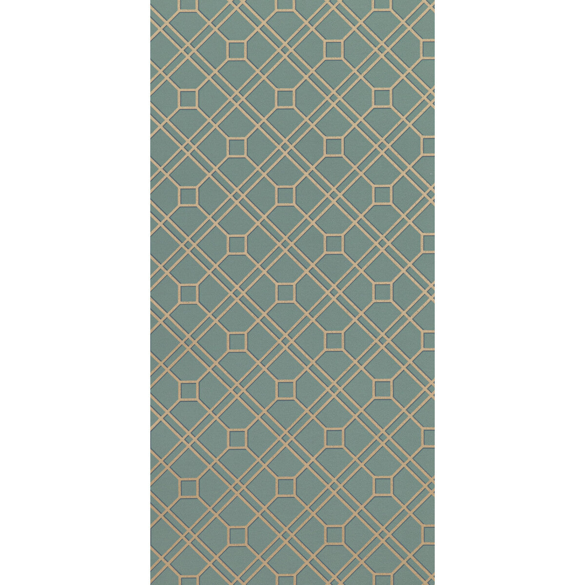 G P & J BAKER BW45071.12.0 LANGDALE TRELLIS TEAL/BRONZE Wallpaper - Eade's Wallpaper