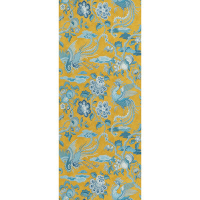G P & J BAKER BW45087.4.0 CHIFU OCHRE/BLUE Wallpaper - Eade's Wallpaper