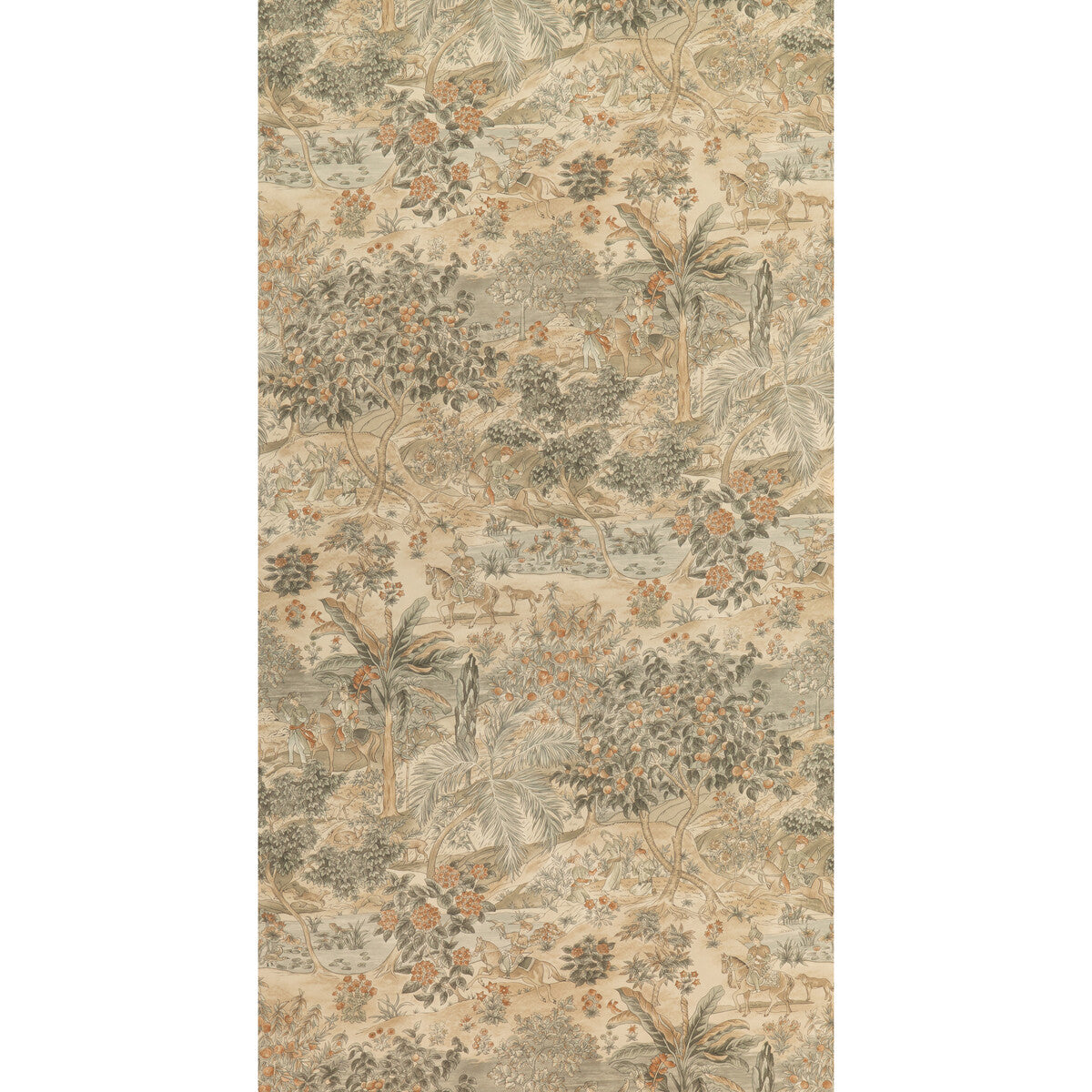 G P & J BAKER BW45088.4.0 RAMAYANA WOODSMOKE Wallpaper - Eade's Wallpaper