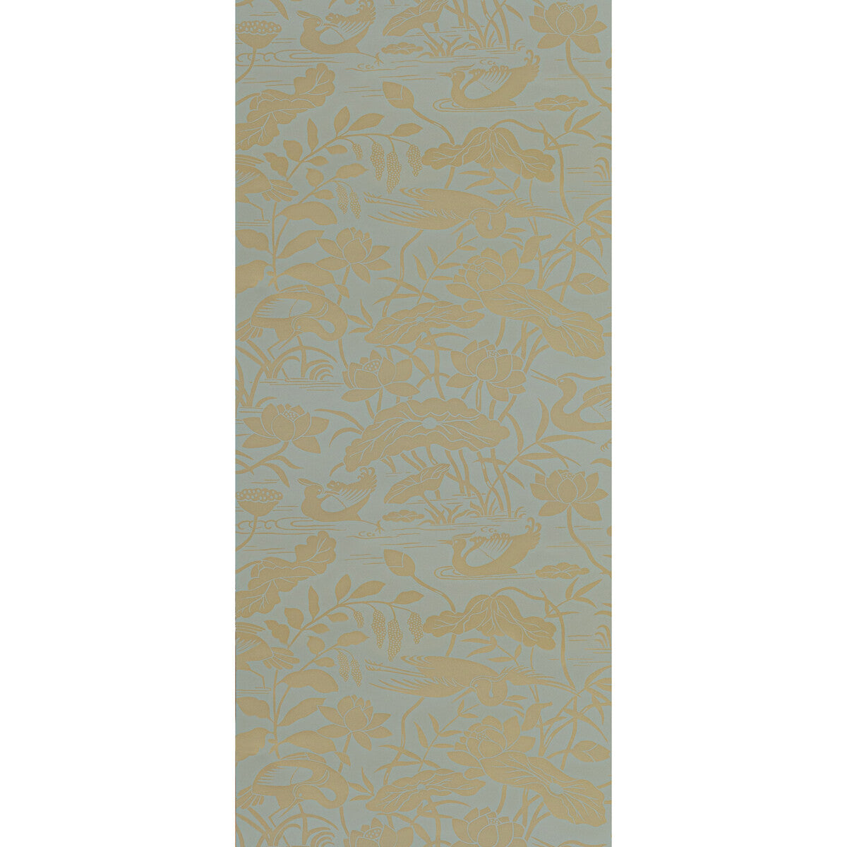 G P & J BAKER BW45089.5.0 HERON & LOTUS FLOWER EUCALYPTUS Wallpaper - Eade's Wallpaper