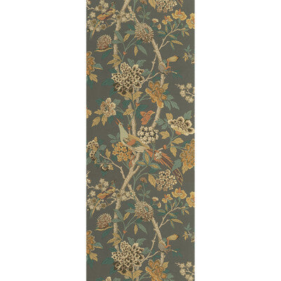 G P & J BAKER BW45091.2.0 HYDRANGEA BIRD CHARCOAL/SIENNA Wallpaper - Eade's Wallpaper