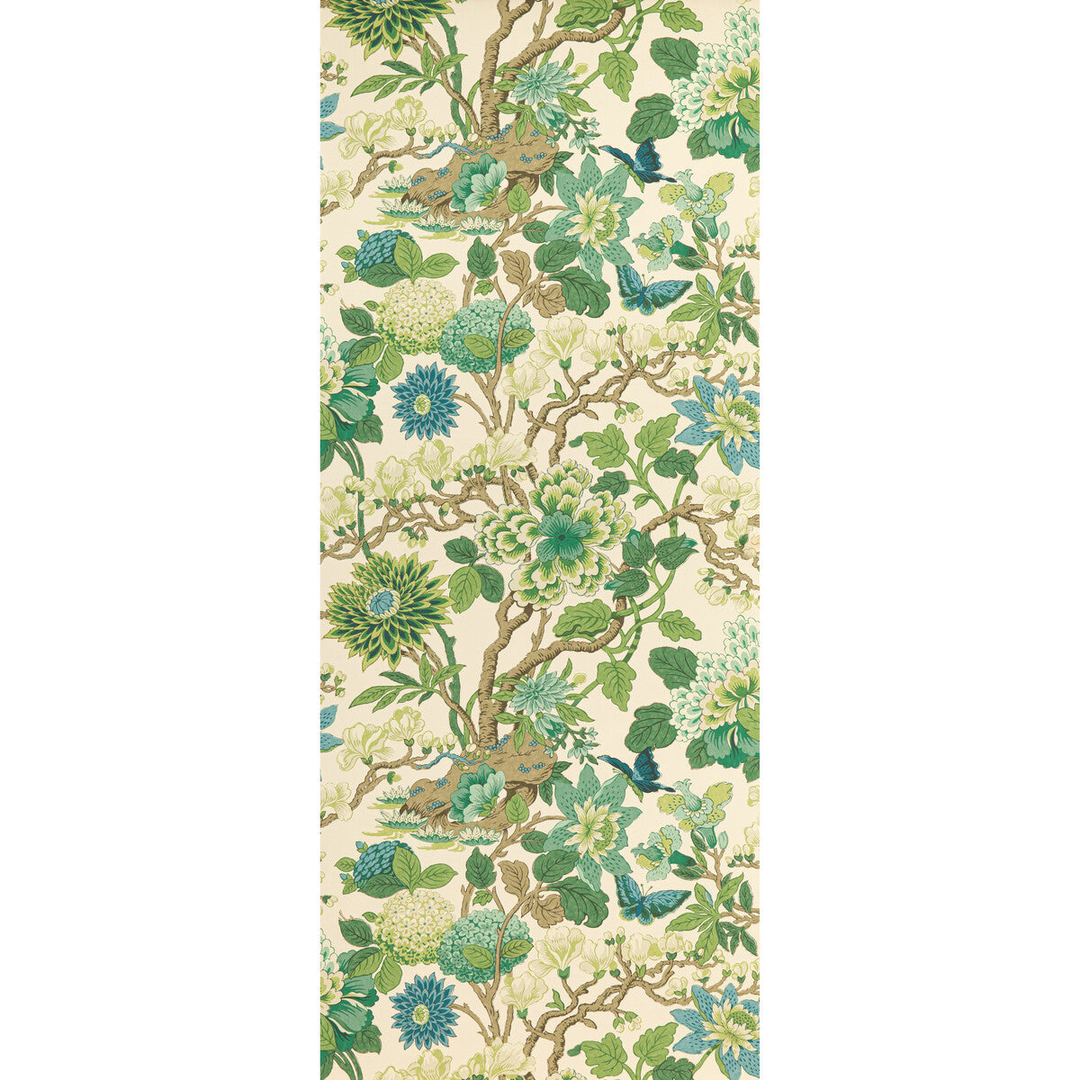 G P & J BAKER BW45092.2.0 MAGNOLIA EMERALD/TEAL Wallpaper - Eade's Wallpaper