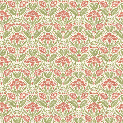 G P & J BAKER BW45101.1.0 IRIS MEADOW PINK/GREEN Wallpaper - Eade's Wallpaper
