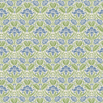 G P & J BAKER BW45101.2.0 IRIS MEADOW BLUE/GREEN Wallpaper - Eade's Wallpaper