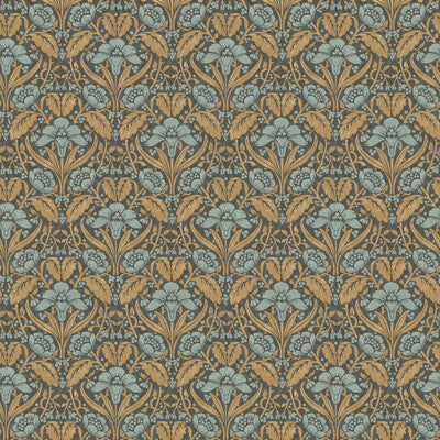 G P & J BAKER BW45101.6.0 IRIS MEADOW AQUA/OCHRE Wallpaper - Eade's Wallpaper