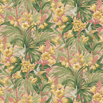 G P & J BAKER BW45103.6.0 TRUMPET FLOWERS BLUSH Wallpaper - Eade's Wallpaper