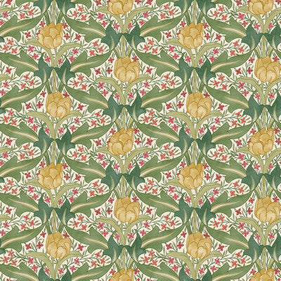 G P & J BAKER BW45104.1.0 TULIP & JASMINE RED/GREEN Wallpaper - Eade's Wallpaper