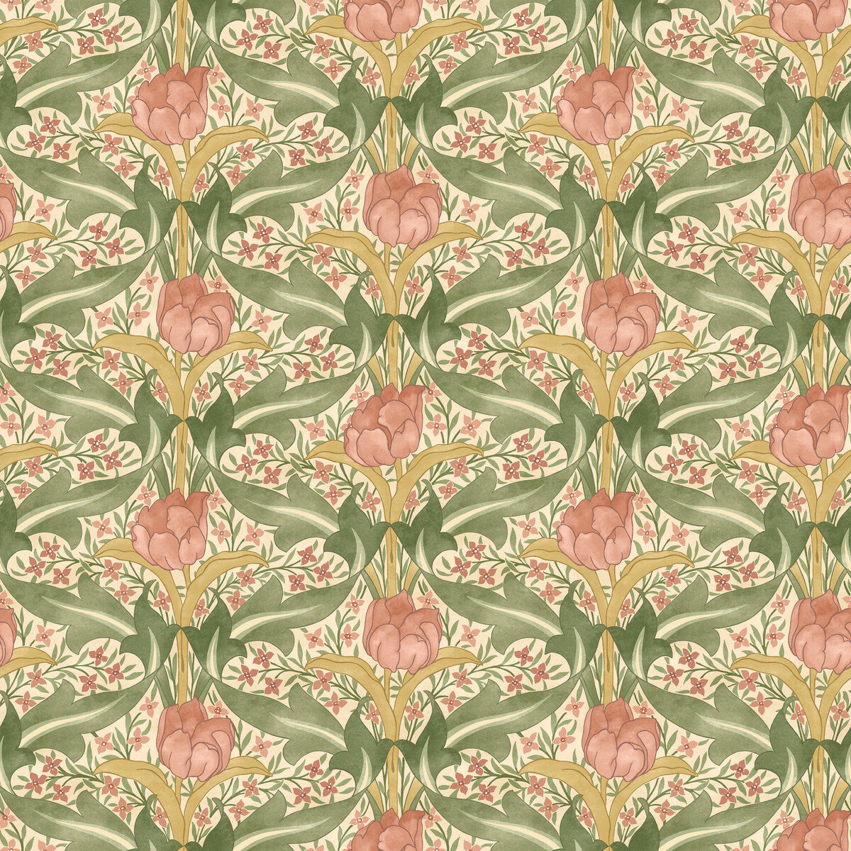 G P & J BAKER BW45104.4.0 TULIP & JASMINE BLUSH Wallpaper - Eade's Wallpaper
