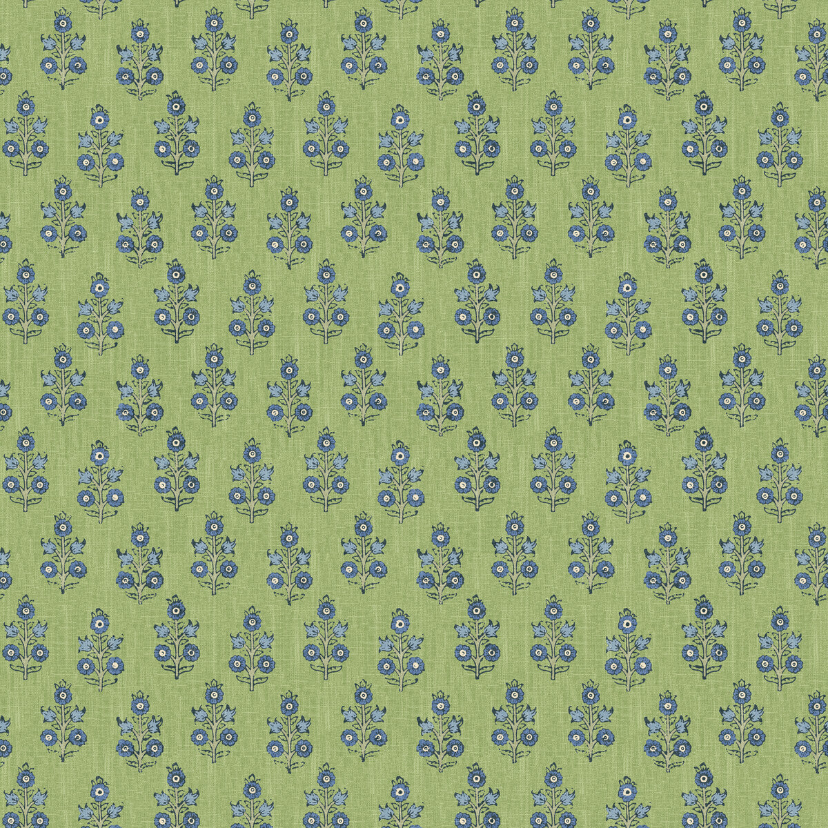 G P & J BAKER BW45117.1.0 POPPY SPRIG GREEN/BLUE Wallpaper - Eade's Wallpaper