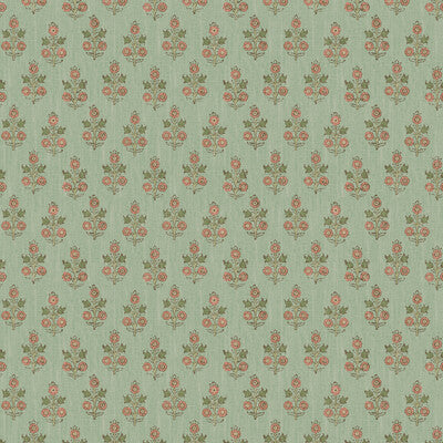 G P & J BAKER BW45117.6.0 POPPY SPRIG AQUA/BLUSH Wallpaper - Eade's Wallpaper