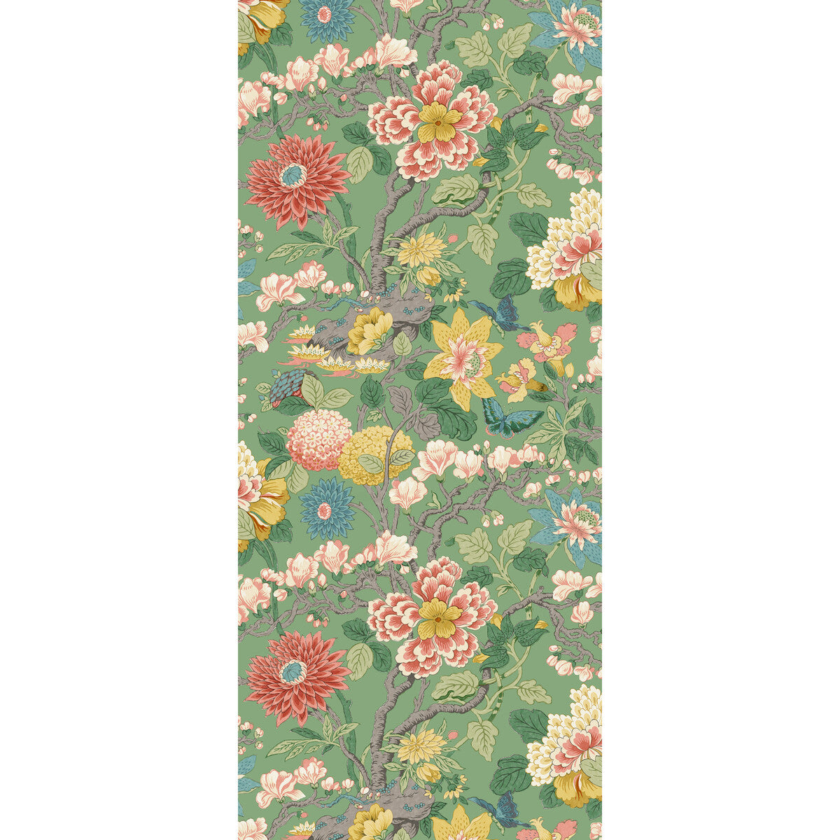 G P & J BAKER BW45121.1.0 LITTLE MAGNOLIA EMERALD Wallpaper - Eade's Wallpaper
