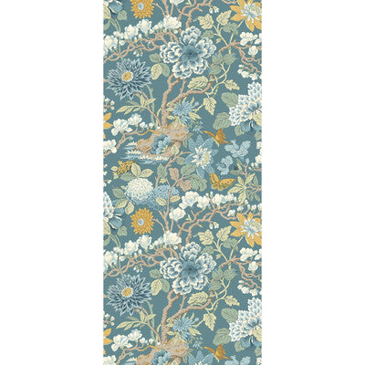 G P & J BAKER BW45121.3.0 LITTLE MAGNOLIA DENIM/OCHRE Wallpaper - Eade's Wallpaper