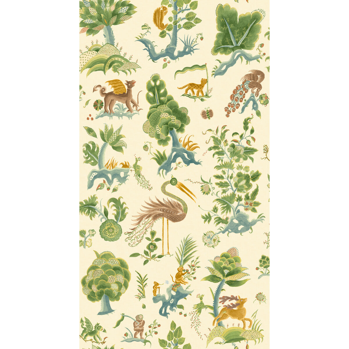G P & J BAKER BW45127.5.0 GERTRUDE SOFT GREEN/AQUA Wallpaper - Eade's Wallpaper