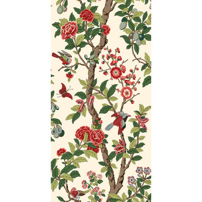 G P & J BAKER BW45129.5.0 ELDON RED/GREEN Wallpaper - Eade's Wallpaper
