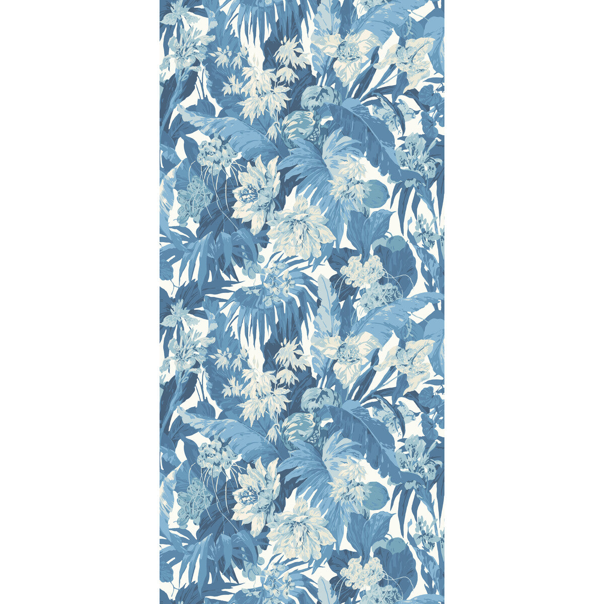 G P & J BAKER BW45132.2.0 TROPICAL FLORAL BLUE Wallpaper - Eade's Wallpaper