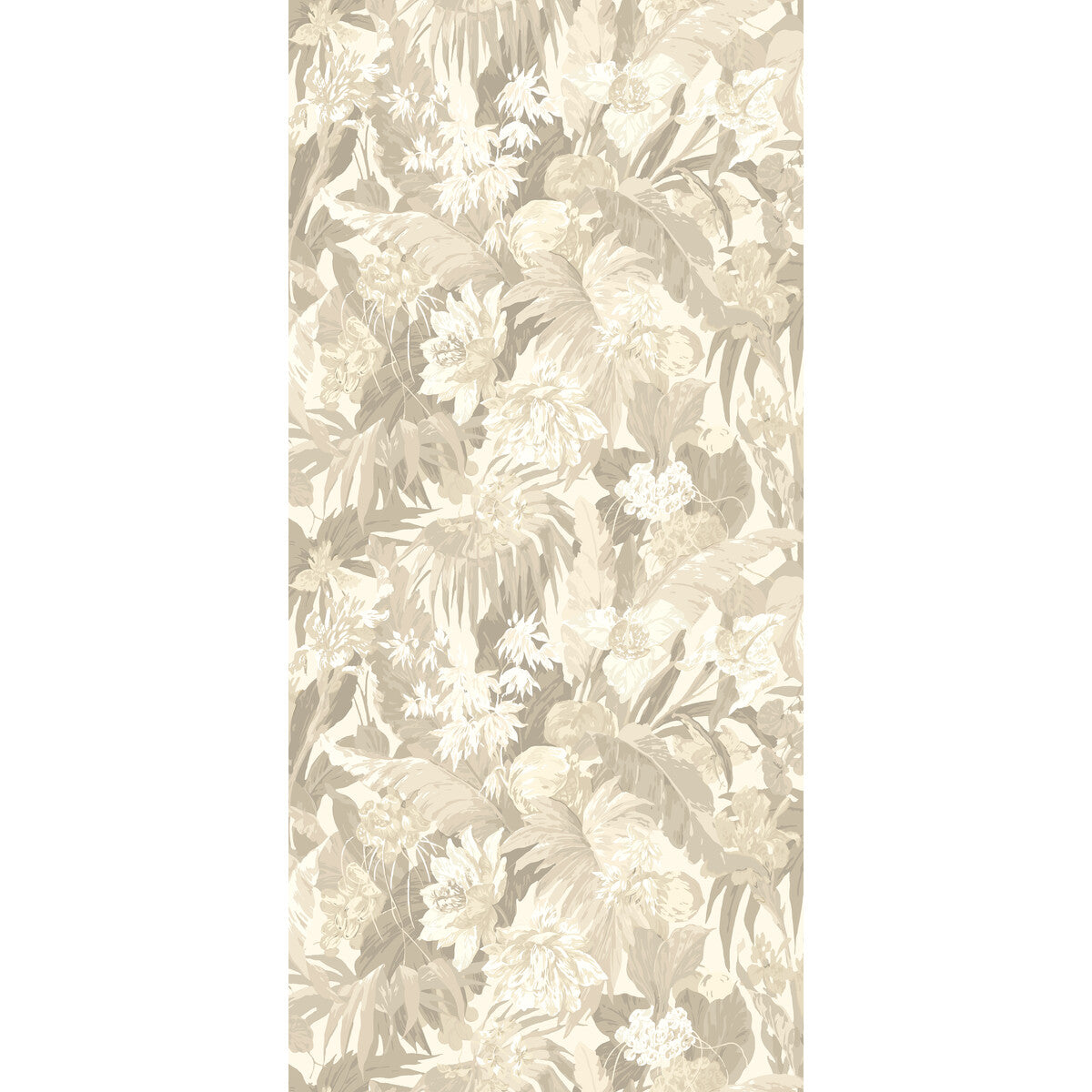 G P & J BAKER BW45132.3.0 TROPICAL FLORAL STONE Wallpaper - Eade's Wallpaper
