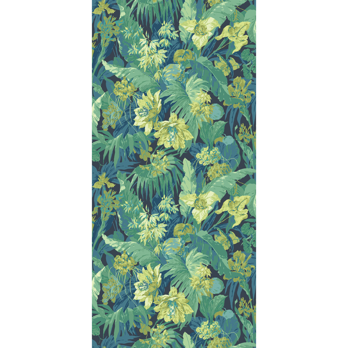 G P & J BAKER BW45132.6.0 TROPICAL FLORAL INDIGO/TEAL Wallpaper - Eade's Wallpaper