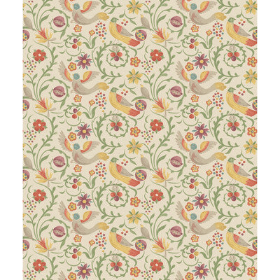 G P & J BAKER BW45149.1.0 ROYAL COURT RED/GREEN Fabric - ROYAL COURT WALLPAPERS
