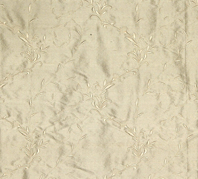Scalamandre BY 20100702 IVORY HONEYSUCKLE EMBROIDERY Fabric - Eade's Wallpaper