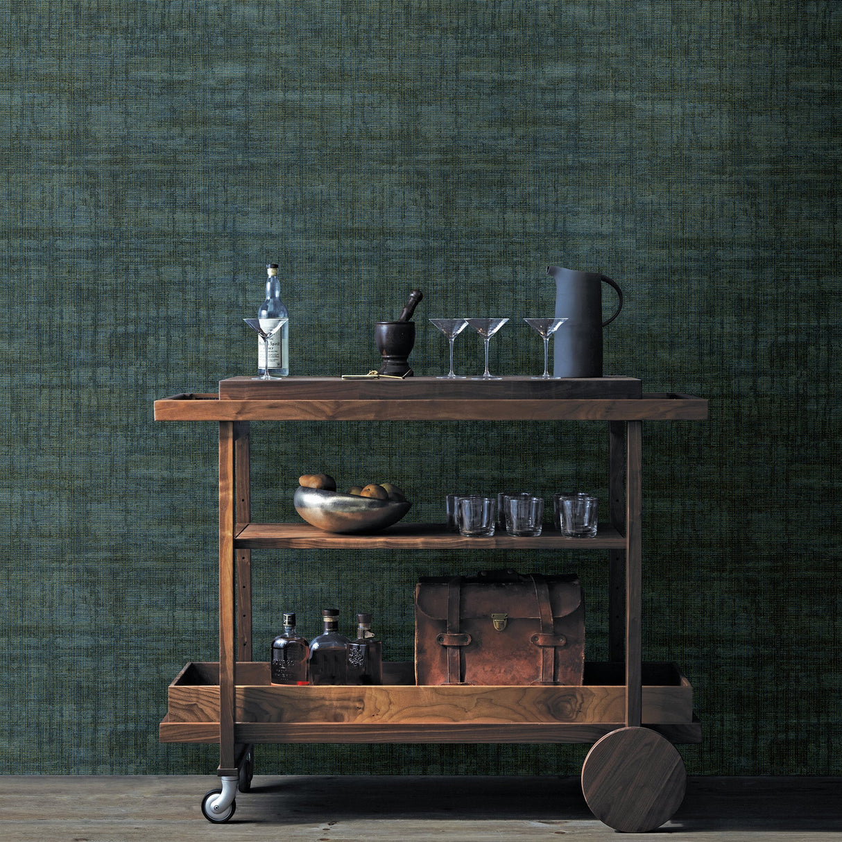Fine Decor C88627 Digby Dark Green Texture Wallpaper