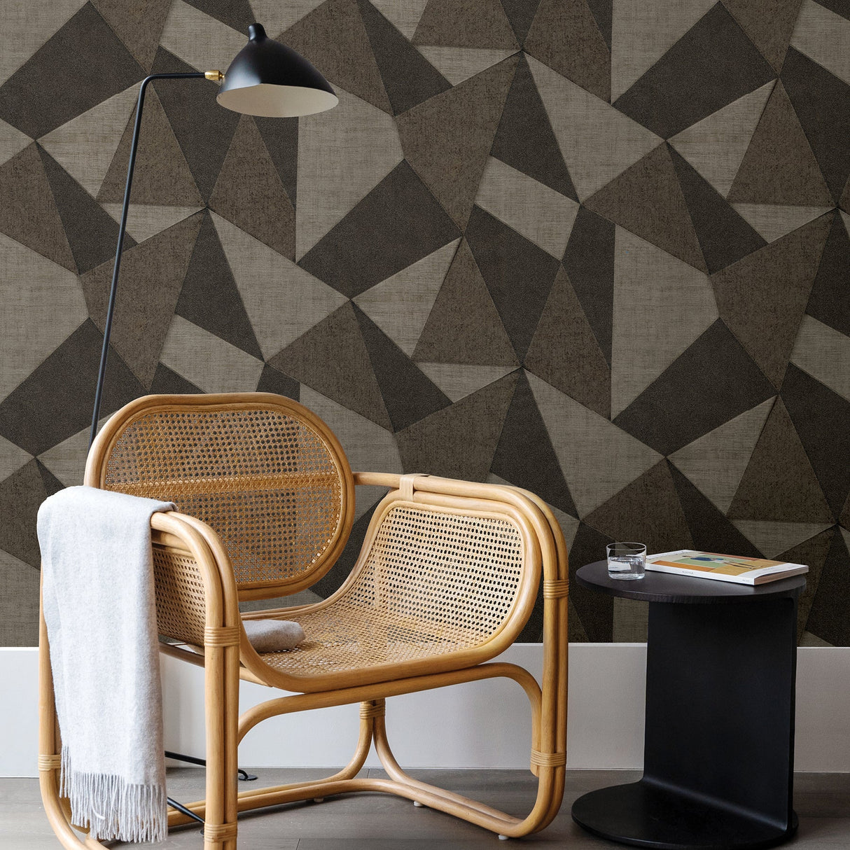 Fine Decor C88645 Vance Beige Prism Wallpaper