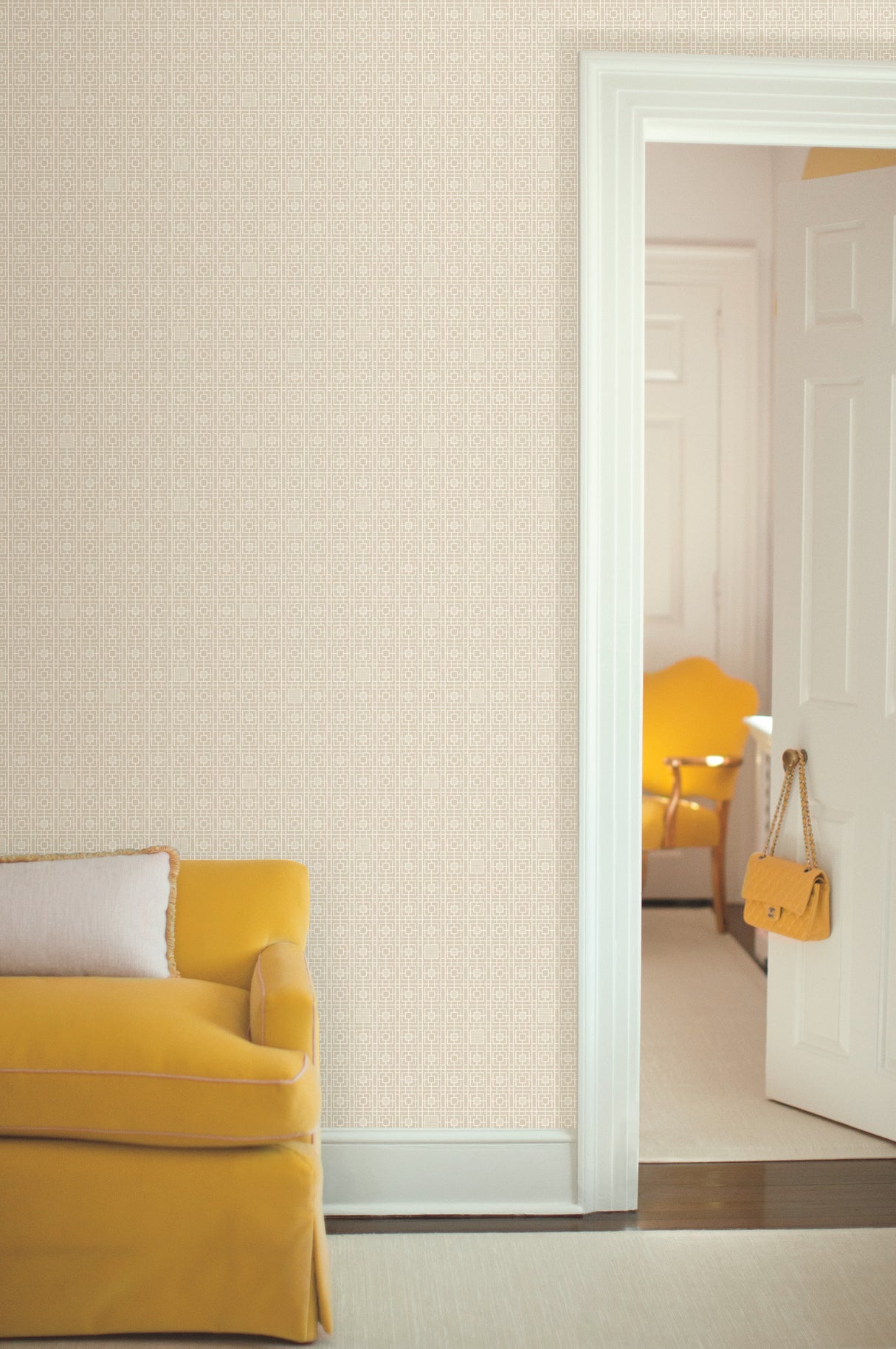 York CA1524 Deco Screen Beige Wallpaper