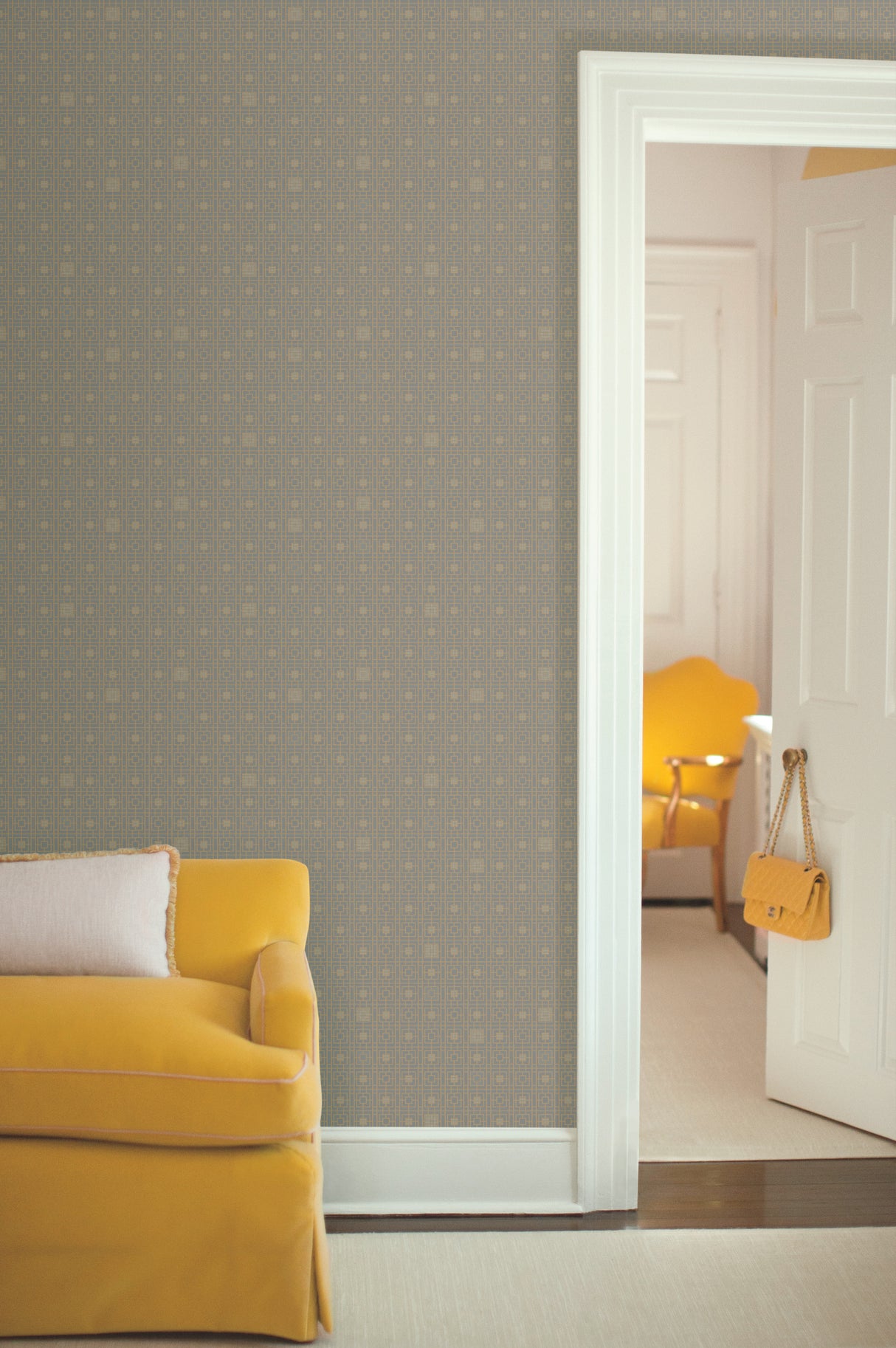 York CA1528 Deco Screen Black Metallic Wallpaper