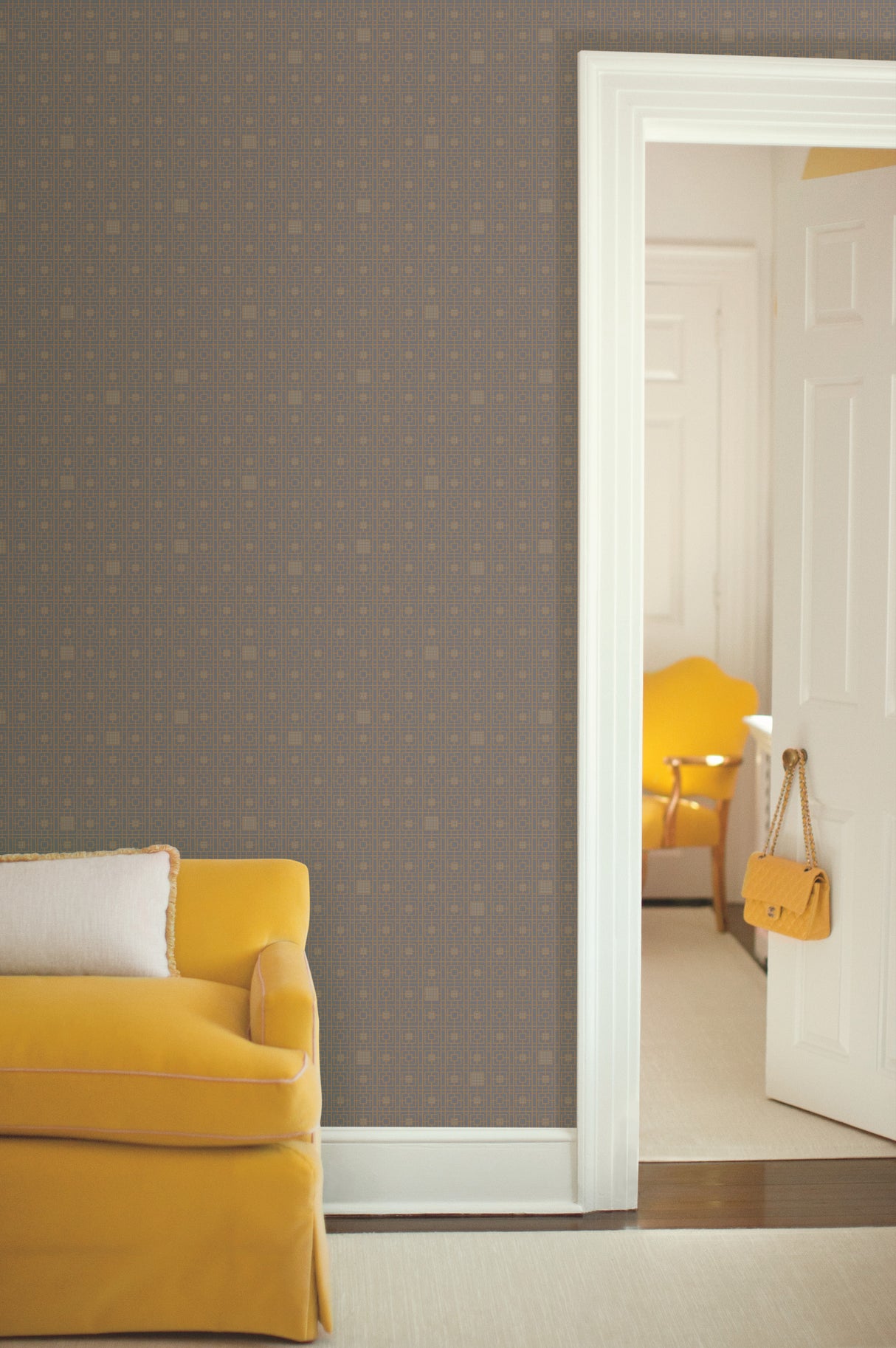 York CA1528 Deco Screen Black Metallic Wallpaper