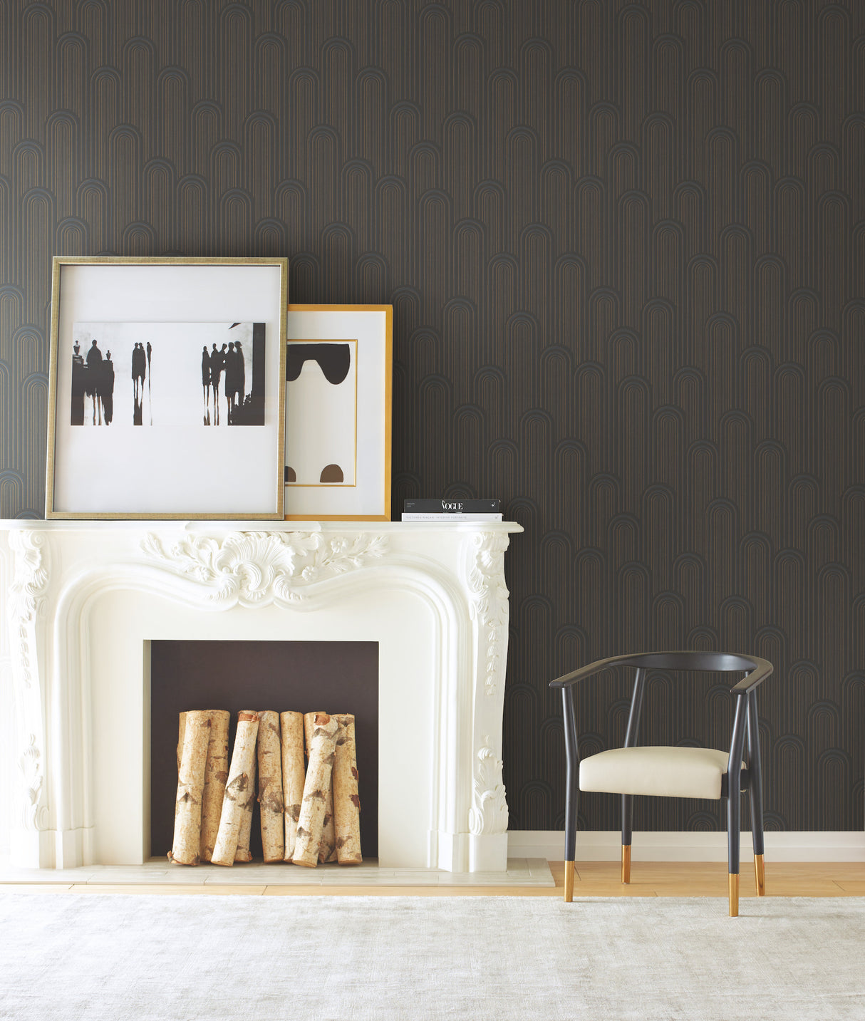 York CA1540 Speakeasy Black Metallic Wallpaper